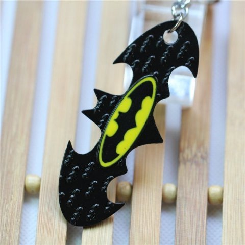 Брелок Batman bat double Logo Metal Keychain -   -  