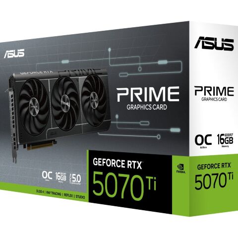 Видеокарта ASUS GeForce RTX5070 Ti 16GB PRIME OC (PRIME-RTX5070TI-O16G) - Видеокарты  - Видеокарты 