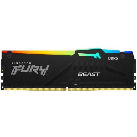 Модуль памяти для компьютера DDR5 16GB (2x8GB) 5200 MHz FURY Beast RGB Kingston Fury (ex.HyperX) (KF552C40BBAK2-16) - Нулевой остаток (Feed)  - Нулевой остаток (Feed) 