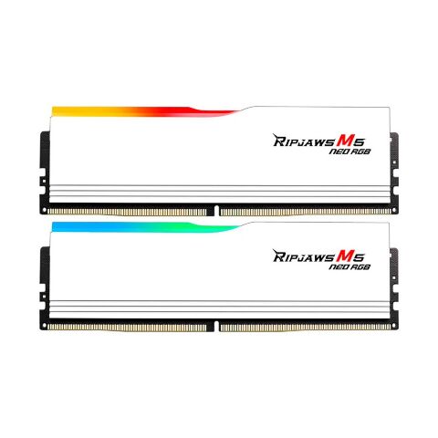 Модуль памяти для компьютера DDR5 32GB (2x16GB) 6000 MHz Ripjaws M5 Neo RGB Matte White G.Skill (F5-6000J3636F16GX2-RM5NRW) - Модули памяти для компьютера  - Модули памяти для компьютера 