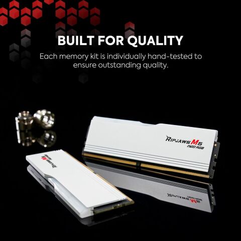 Модуль памяти для компьютера DDR5 32GB (2x16GB) 6000 MHz Ripjaws M5 Neo RGB Matte White G.Skill (F5-6000J3636F16GX2-RM5NRW) - Модули памяти для компьютера  - Модули памяти для компьютера 