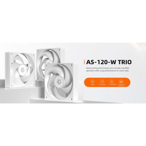 Кулер для корпуса ID-Cooling Вентилятор ID-Cooling AS-120-W Trio (AS-120-W TRIO) - Нулевой остаток (Feed)  - Нулевой остаток (Feed) 