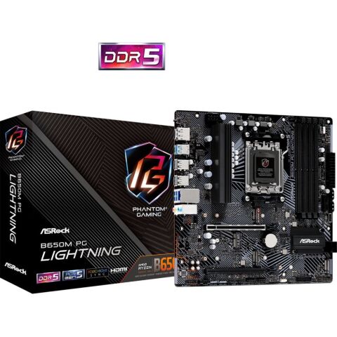 Материнская плата ASRock B650M PG LIGHTNING - Нулевой остаток (Feed)  - Нулевой остаток (Feed) 