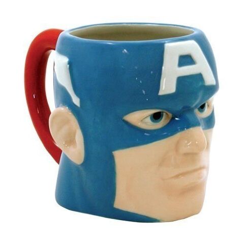 Чашка Avengers Captain America Head 15 oz. Molded Ceramic Mug -   -  