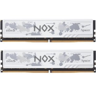 Модуль памяти для компьютера DDR5 32GB (2x16GB) 6000 MHz NOX White Apacer (AH5U32G60C622MWAA-2)