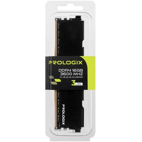 Модуль памяти для компьютера DDR4 16GB 3600 MHz Black Prologix (PRO16GB3600B4) - Модули памяти для компьютера - Модули памяти для компьютера