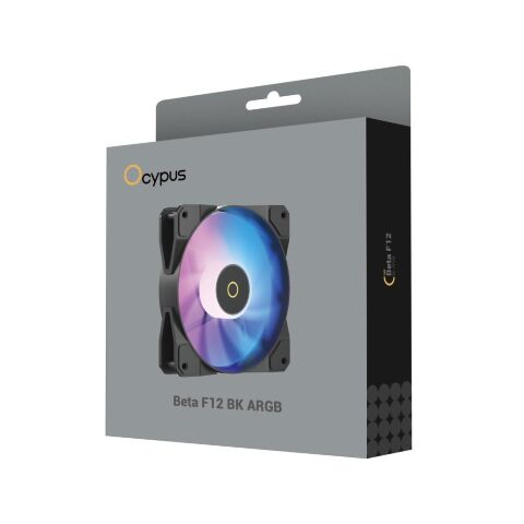 Кулер для корпуса OCYPUS BETA F12 BK ARGB (BETA-F12-BK1AM00X-GL) - Нулевой остаток (Feed)  - Нулевой остаток (Feed) 
