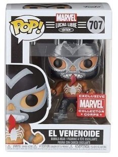 Фігурка Funko Marvel Lucha Libre Venom El Venenoide фанко (Exclusive Marvel Collector Corps) 707