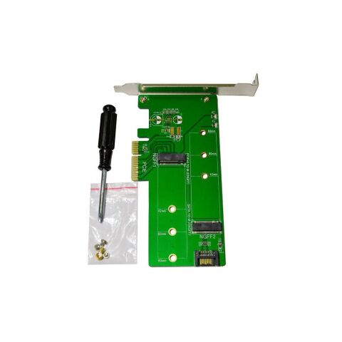 Контроллер Maiwo Multi-Size PCIex4 & SATA to M.2 (M-Key or B-key) KT015 SSD (45774) - Контроллеры ExpressCard  - Контроллеры ExpressCard 