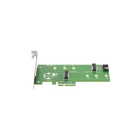 Контроллер Maiwo Multi-Size PCIex4 & SATA to M.2 (M-Key or B-key) KT015 SSD (45774) - Контроллеры ExpressCard  - Контроллеры ExpressCard 