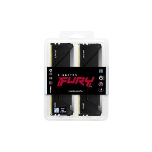 Модуль памяти для компьютера DDR4 16GB (2x8GB) 3200 MHz Beast Black Kingston Fury (ex.HyperX) (KF432C16BB2AK2/16WP)