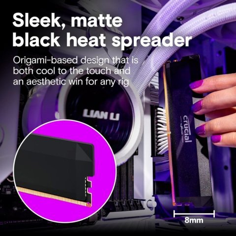 Модуль памяти для компьютера DDR5 32GB 6400 MHz Pro Overclocking Black Micron (CP32G64C40U5B) - Нулевой остаток (Feed)  - Нулевой остаток (Feed) 