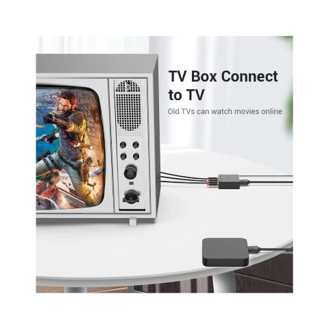 Конвертор HDMI to RCA Metal Type black Vention (AEEB0) - Контроллеры и конверторы  - Контроллеры и конверторы 