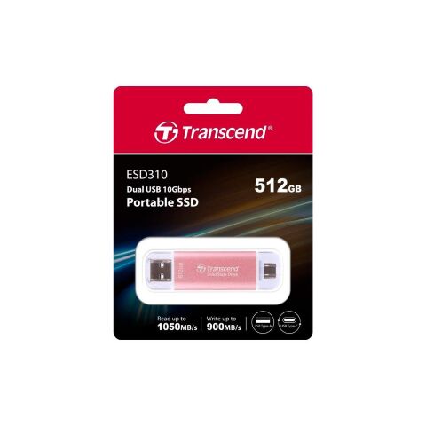 Накопитель SSD USB 3.2 512GB Transcend (TS512GESD310P) - Внутренние SSD  - Внутренние SSD 