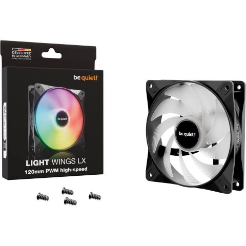 Кулер для корпуса Be quiet! LIGHT WINGS LX 120mm PWM high-speed (BL123) - Вентиляторы к корпусам  - Вентиляторы к корпусам 