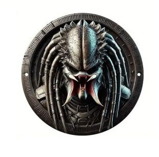 Табличка металлическая алюминиевая 2D Unmasked Predator Хищник 20 см.