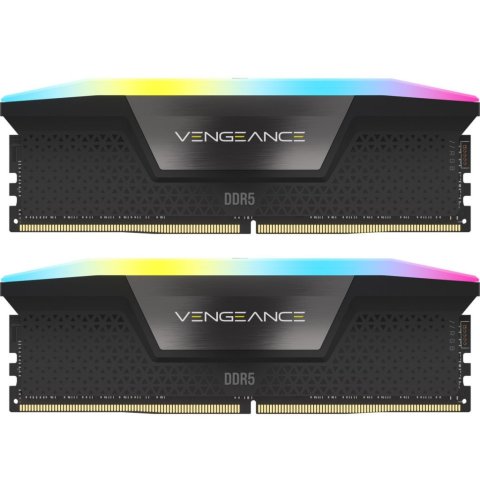 Модуль памяти для компьютера DDR5 48GB (2x24GB) 5200 MHz Vengeance RGB Black Corsair (CMH48GX5M2B5200C38) - Нулевой остаток (Feed)  - Нулевой остаток (Feed)