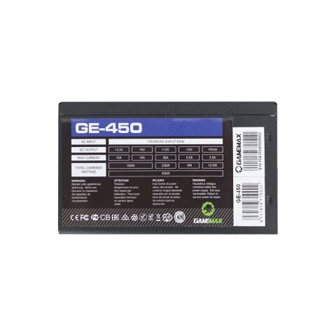 Блок питания Gamemax 450W (GE-450) - Нулевой остаток (Feed)  - Нулевой остаток (Feed) 