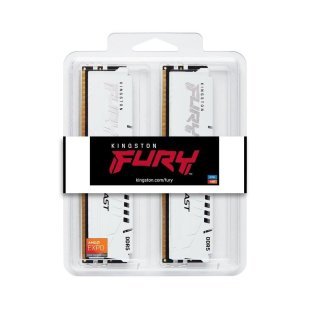 Модуль памяти для компьютера DDR5 64GB (2x32GB) 6000 MHz Beast White EXPO Kingston Fury (ex.HyperX) (KF560C30BWEK2-64)
