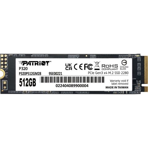 Накопитель SSD M.2 2280 512GB Patriot (P320P512GM28) - Внутренние SSD  - Внутренние SSD 