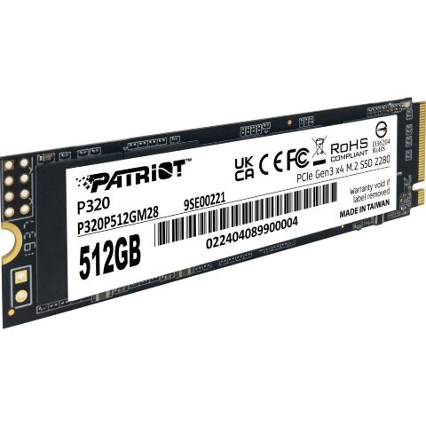 Накопитель SSD M.2 2280 512GB Patriot (P320P512GM28) - Внутренние SSD  - Внутренние SSD 