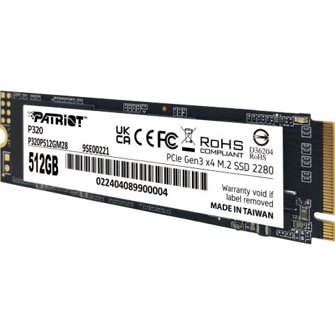 Накопитель SSD M.2 2280 512GB Patriot (P320P512GM28) - Внутренние SSD  - Внутренние SSD 
