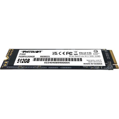 Накопитель SSD M.2 2280 512GB Patriot (P320P512GM28) - Внутренние SSD  - Внутренние SSD 