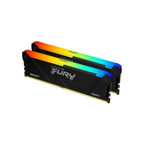 Модуль памяти для компьютера DDR4 32GB (2x16GB) 3200 MHz Beast RGB Black Kingston Fury (ex.HyperX) (KF432C16BB12AK2/32WP) - Модули памяти для компьютера  - Модули памяти для компьютера 
