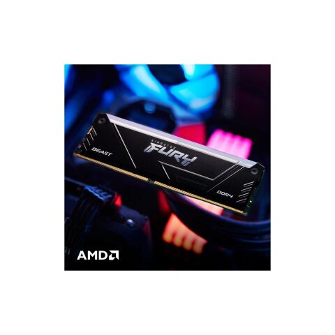 Модуль памяти для компьютера DDR4 32GB (2x16GB) 3200 MHz Beast RGB Black Kingston Fury (ex.HyperX) (KF432C16BB12AK2/32WP) - Модули памяти для компьютера  - Модули памяти для компьютера 