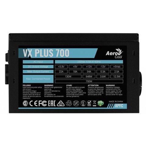 Блок питания AeroCool 700W VX 700 PLUS (VX 700 PLUS) - Нулевой остаток (Feed)  - Нулевой остаток (Feed) 