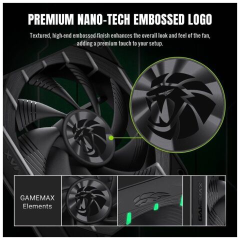 Кулер для корпуса Gamemax Tornado T12 ARGB - Нулевой остаток (Feed)  - Нулевой остаток (Feed) 
