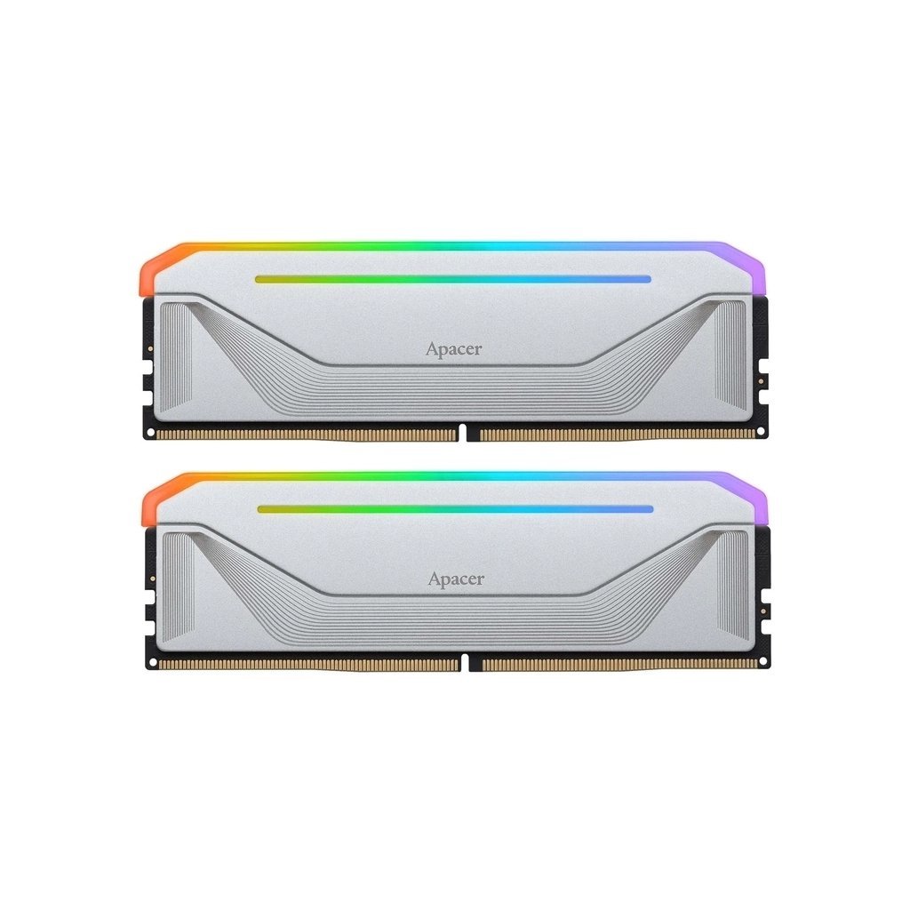 Модуль памяти для компьютера DDR5 32GB (2x16GB) 5600 MHz NOX RGB Silver Apacer (AH5U32G56C522NWAA-2)