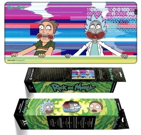 Коврик для мыши игровая поверхность Warner Brothers RICK AND MORTY Glitched Рик и Морти XL (90*42 cm) - -