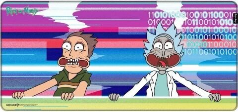 Килимок для миші ігрова поверхня Warner Brothers RICK AND MORTY Glitched Рік і Морті XL (90*42 cm) - -
