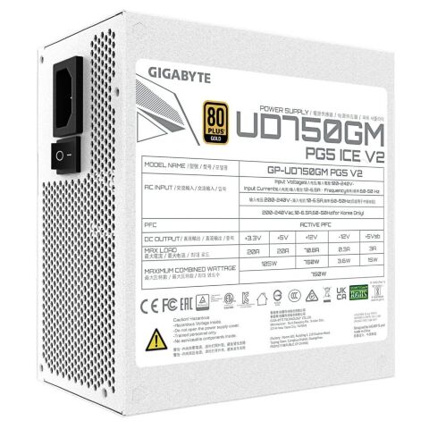 Блок питания GIGABYTE 750W (GP-UD750GM PG5 ICE) - Нулевой остаток (Feed)  - Нулевой остаток (Feed) 