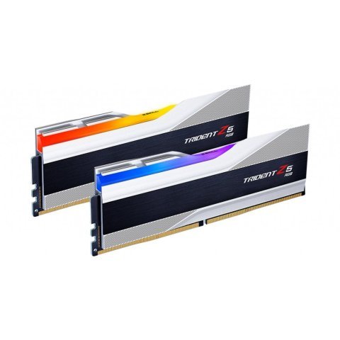 Модуль памяти для компьютера DDR5 32GB (2x16GB) 6000 MHz Trident Z5 RGB Silver G.Skill (F5-6000J4040F16GX2-TZ5RS) - Нулевой остаток (Feed)  - Нулевой остаток (Feed)