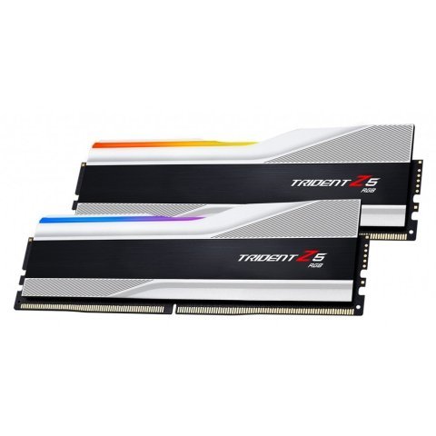 Модуль памяти для компьютера DDR5 32GB (2x16GB) 6000 MHz Trident Z5 RGB Silver G.Skill (F5-6000J4040F16GX2-TZ5RS) - Нулевой остаток (Feed)  - Нулевой остаток (Feed)