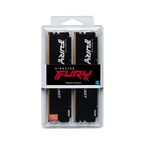 Модуль памяти для компьютера DDR5 64GB (2x32GB) 5600 MHz Fury Beast Black Kingston Fury (ex.HyperX) (KF556C36BBE2K2-64) - Модули памяти для компьютера - Модули памяти для компьютера