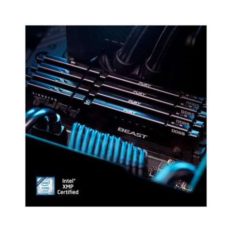 Модуль памяти для компьютера DDR5 64GB (2x32GB) 5600 MHz Fury Beast Black Kingston Fury (ex.HyperX) (KF556C36BBE2K2-64) - Модули памяти для компьютера - Модули памяти для компьютера