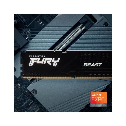 Модуль памяти для компьютера DDR5 64GB (2x32GB) 5600 MHz Fury Beast Black Kingston Fury (ex.HyperX) (KF556C36BBE2K2-64) - Модули памяти для компьютера - Модули памяти для компьютера