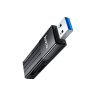 Считыватель флеш-карт HOCO USB3.0 to microSD, microSDHC, microSDXC, SD, SDHC, SDXC, HB20 Black (6931474735218)