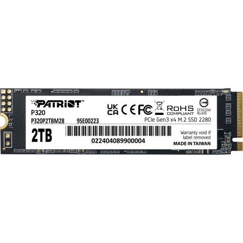 Накопитель SSD M.2 2280 2TB Patriot (P320P2TBM28) - Внутренние SSD  - Внутренние SSD 
