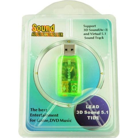 Звуковая плата Atcom USB-sound card (5.1) 3D sound (Windows 7 ready) (7807) - Звуковые платы  - Звуковые платы 