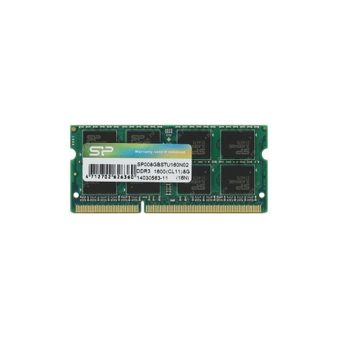 Модуль памяти для ноутбука SoDIMM DDR3 8GB 1600 MHz Silicon Power (SP008GBSTU160N02) - Нулевой остаток (Feed)  - Нулевой остаток (Feed) 