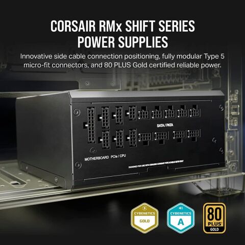 Блок питания Corsair 750W RM750x Shift PCIE5 (CP-9020251-EU) - Блоки питания  - Блоки питания 