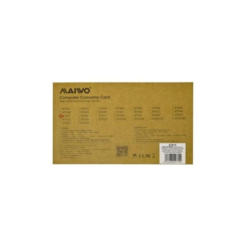 Контроллер Maiwo Multi-Size PCIex4 & SATA to M.2 (M-Key or B-key) KT015 SSD (45774) - Контроллеры ExpressCard - Контроллеры ExpressCard