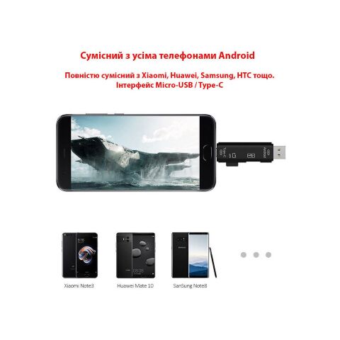 Считыватель флеш-карт Dynamode 3-in-1 (D-188) - Кардридеры - Кардридеры