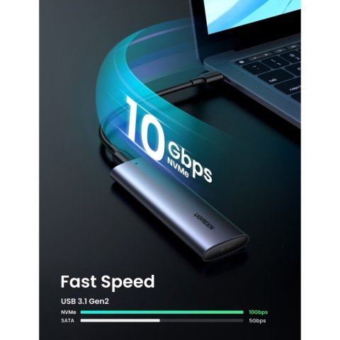 Карман внешний Ugreen SSD M.2 (NVME) M-KEY 3.1 GEN2 CM400 (10902) - Нулевой остаток (Feed)  - Нулевой остаток (Feed) 
