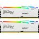 Модуль памяти для компьютера DDR5 32GB (2x16GB) 5600 MHz FURY Beast White RGB Kingston Fury (ex.HyperX) (KF556C40BWAK2-32) - Нулевой остаток (Feed) - Нулевой остаток (Feed)