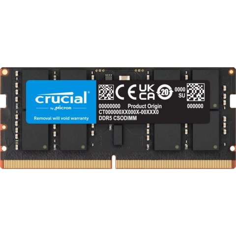 Модуль памяти для ноутбука SoDIMM DDR5 32GB 6400 MHz Micron (CT32G64C52CS5) - Нулевой остаток (Feed) - Нулевой остаток (Feed)